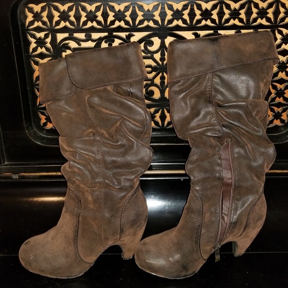 Coconuts Brown Heeled Boots - Picture 3 of 3